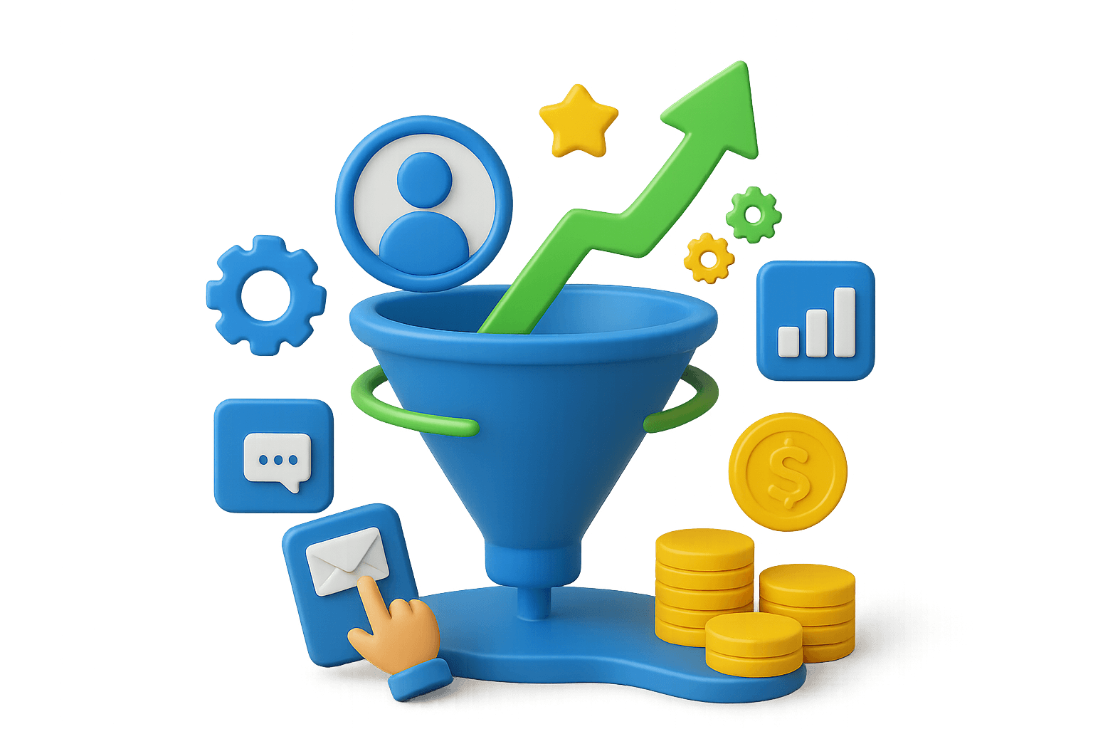 Illustration croissance marketing FlowGP